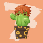 Красный кактус